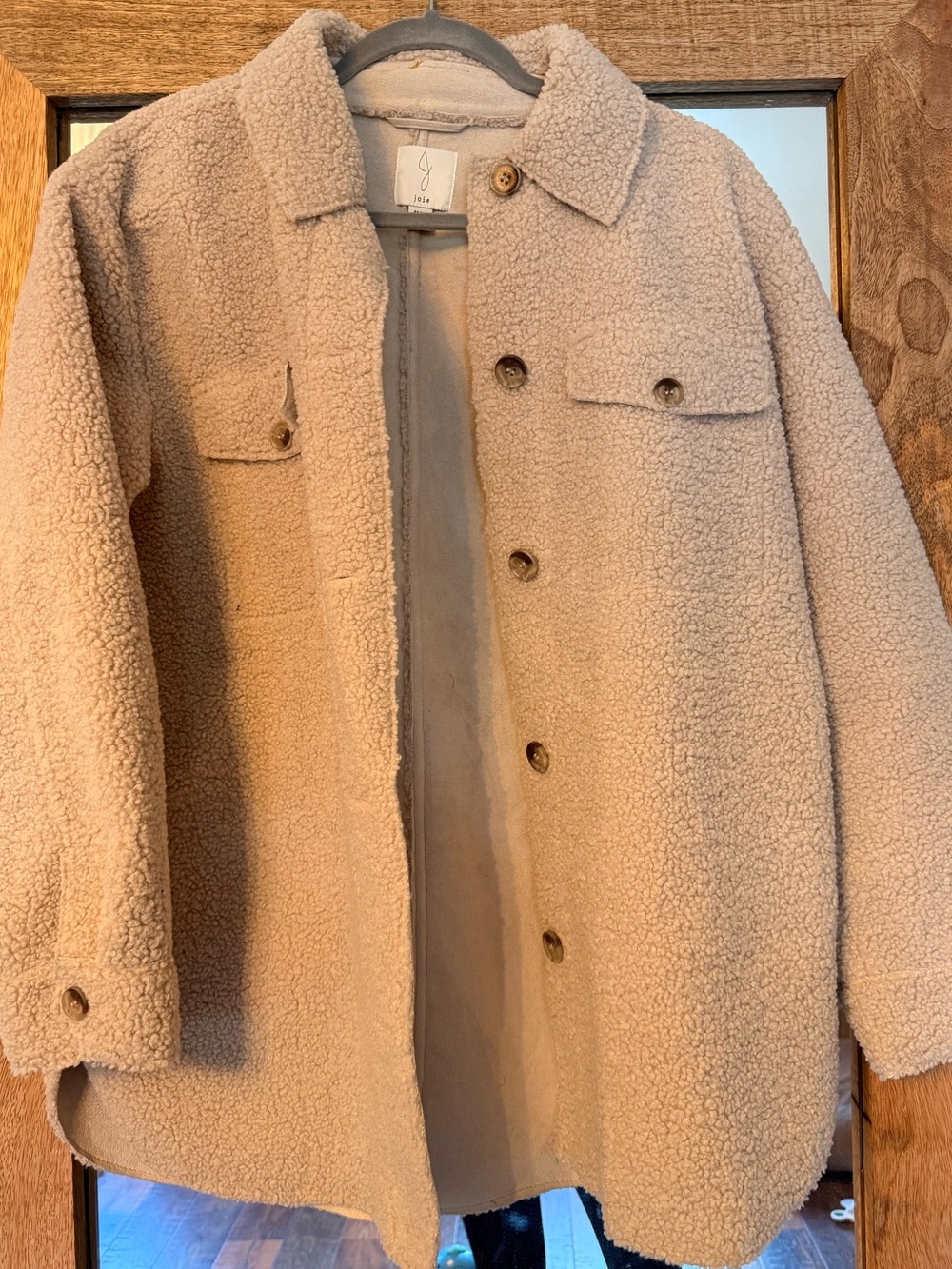 Women's Cream Sherpa Jacket